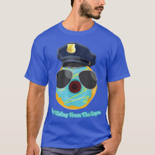 Ik verstop van de politie van Cops Funny Donut Jok T-shirt