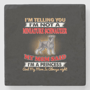 Ik vertel je dat ik geen miniatuurschnauzer ben stenen onderzetter