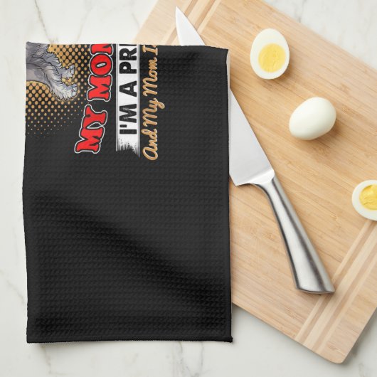 Ik vertel je dat ik geen miniatuurschnauzer ben theedoek (Quarter Fold)