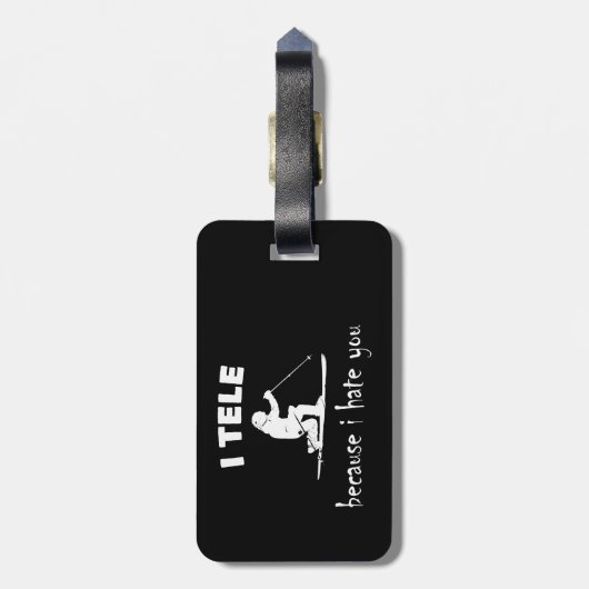 Ik vertel omdat ik je haat bagagelabel (Achterkant verticaal)