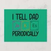 Ik vertel papa grapjes periodiek briefkaart (Voorkant)