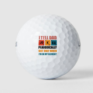 Ik vertel papa grapjes periodiek grappige Vaderdag Golfballen
