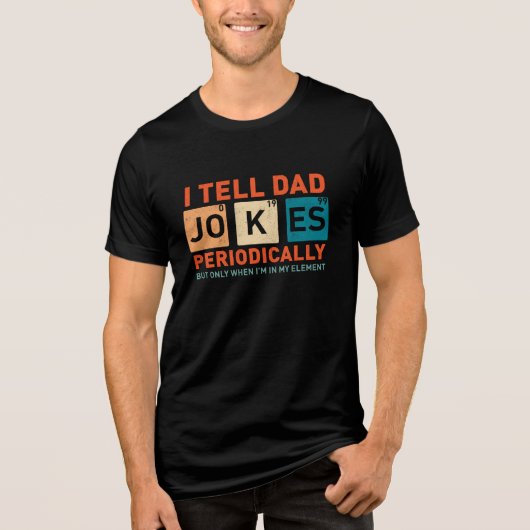 Ik vertel papa grappen af en toe grappige vaders Tri-Blend shirt (Voorkant)