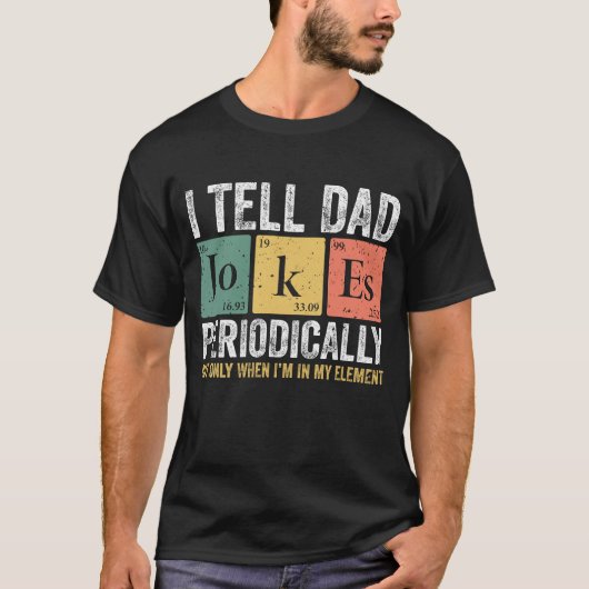 * Ik vertel papa grappen digitale print T-shirt (Voorkant)