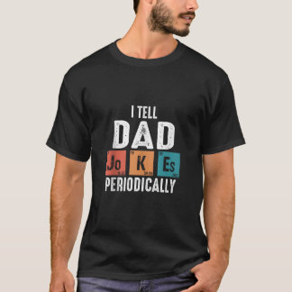 Ik vertel papa grappen periodiek grappige chemie l t-shirt
