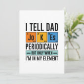 Ik vertel papa Jokes periodiek Bedankkaart (Staand voorkant)