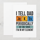 Ik vertel papa Jokes periodiek Bedankkaart (Voorkant / Achterkant)