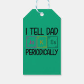 Ik vertel papa Jokes periodiek Cadeaulabel (Achterkant)