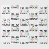 Ik vertel papa Jokes periodiek Cadeaupapier (Vlak)