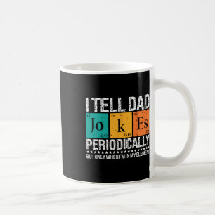 Ik vertel papa Jokes periodiek Funny Science Vader Koffiemok