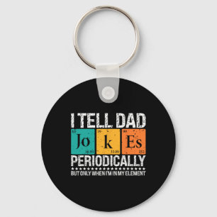 Ik vertel papa Jokes periodiek Funny Science Vader Sleutelhanger