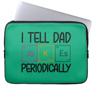 Ik vertel papa Jokes periodiek Laptop Sleeve