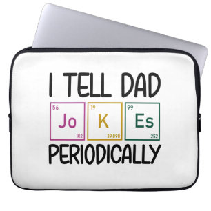Ik vertel papa Jokes periodiek Laptop Sleeve
