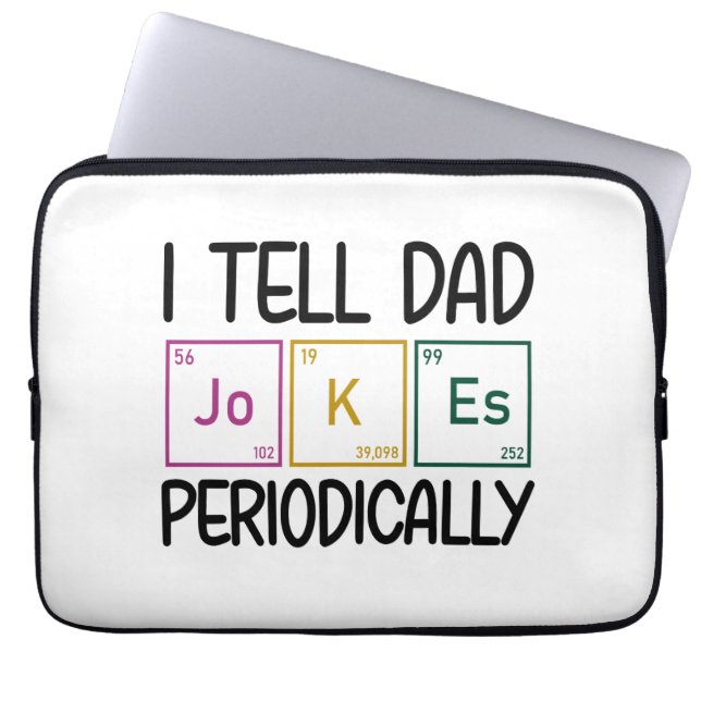 Ik vertel papa Jokes periodiek Laptop Sleeve (Voorkant)