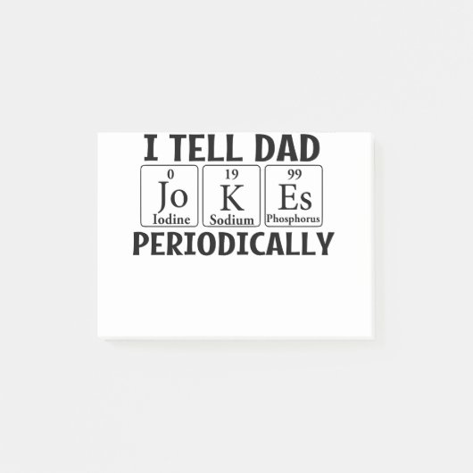 Ik vertel papa Jokes periodiek Post-it® Notes (Voorkant)