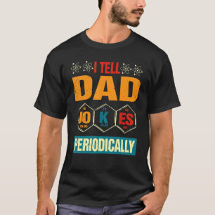 Ik vertel papa Jokes periodiek Retro vader T-shirt