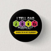 Ik vertel papa Jokes periodiek Ronde Button 3,2 Cm (Voorkant)