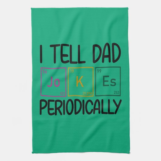 Ik vertel papa Jokes periodiek Theedoek (Verticaal)