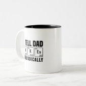 Ik vertel papa Jokes periodiek | VADERDAG Tweekleurige Koffiemok (Voorkant links)