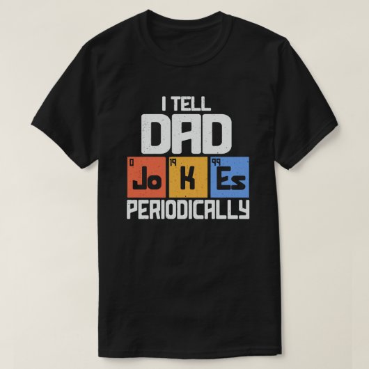 Ik vertel papa Jokes regelmatig grappige vaderdag T-shirt (Design voorkant)