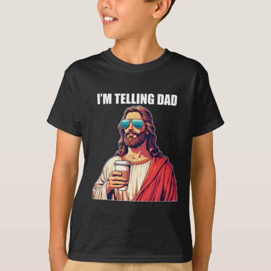 Ik vertel papa Shirt Funny Religious Christelijk J (Voorkant)