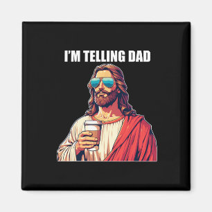 Ik vertel papa Shirt Funny Religious Christelijk J Magneet
