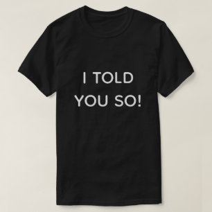 Ik vertelde jullie zo moderne Typografie Black Man T-shirt