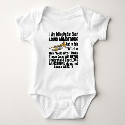 Ik vertelde mijn zoon over Louis Armstrong Romper (Voorkant)