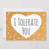 Ik vertolk je grappig Sarcastic Vday Feestdagenkaart (Voorkant)