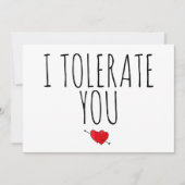 Ik vertolk je grappig Sarcastic Vday Feestdagenkaart (Voorkant)