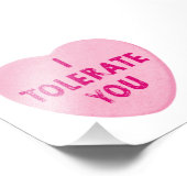 Ik vertolk je Valentijnsdag hart Snoep Foto Afdruk (Hoek)