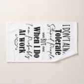 Ik vertolk niet altijd stoutmoedige mensen bad handdoek (Handdoek)