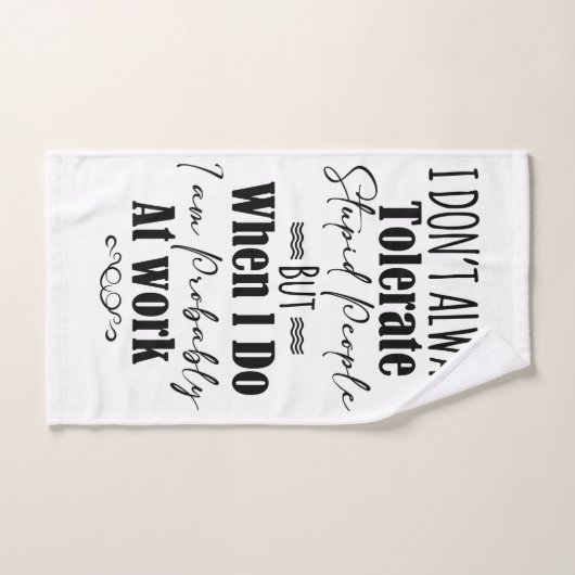 Ik vertolk niet altijd stoutmoedige mensen bad handdoek (Handdoek)