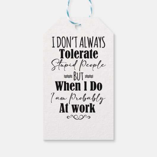 Ik vertolk niet altijd stoutmoedige mensen cadeaulabel (Achterkant)