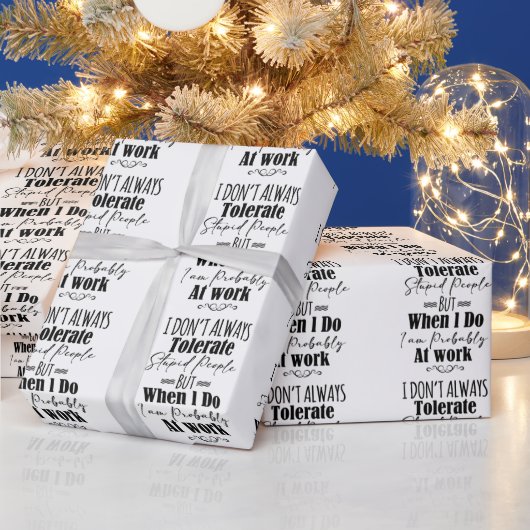 Ik vertolk niet altijd stoutmoedige mensen cadeaupapier (Feestdagen)