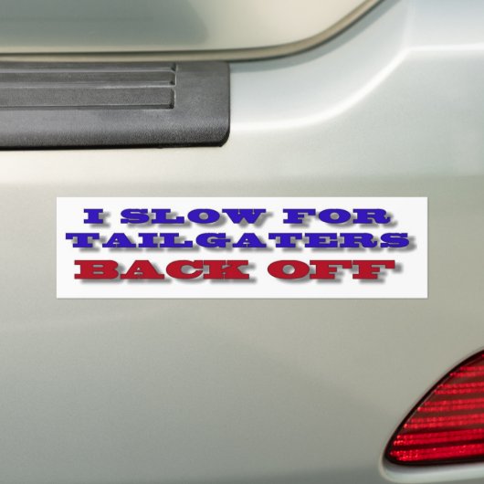 IK VERTRAAG VOOR BUMPERSTICKER (Op auto)