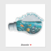 Ik vertrouw de reis van het leven: onderwater golv sticker (Vel)