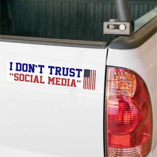 Ik vertrouw geen Sticker voor sociale media (Op Truck)