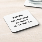 Ik vertrouw het niet bier onderzetter (Linkerzijde)