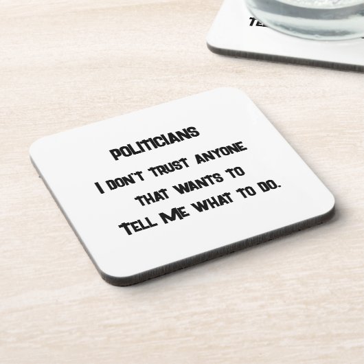 Ik vertrouw het niet bier onderzetter (Linkerzijde)