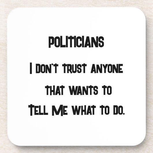 Ik vertrouw het niet bier onderzetter (Voorkant)