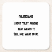 Ik vertrouw het niet kartonnen onderzetters (Voorkant)