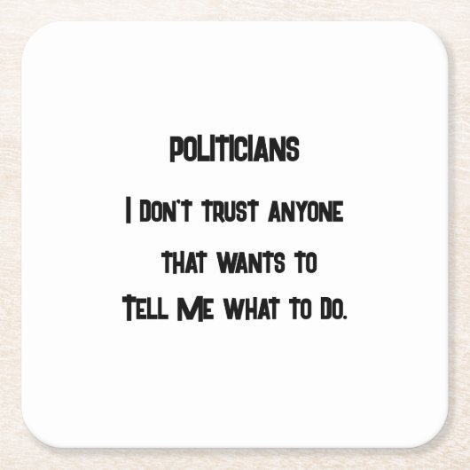 Ik vertrouw het niet kartonnen onderzetters (Voorkant)