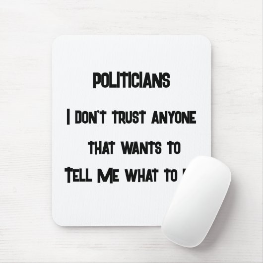 Ik vertrouw het niet muismat (Met muis)