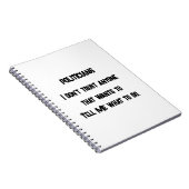 Ik vertrouw het niet notitieboek (Rechterzijde)