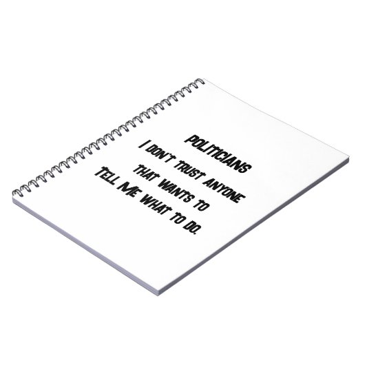 Ik vertrouw het niet notitieboek (Linkerzijde)