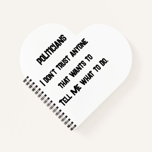 Ik vertrouw het niet notitieboek (Voorkant)