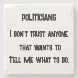 Ik vertrouw het niet stenen onderzetter