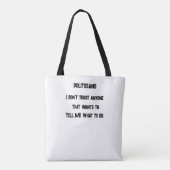 Ik vertrouw het niet tote bag (Achterkant)