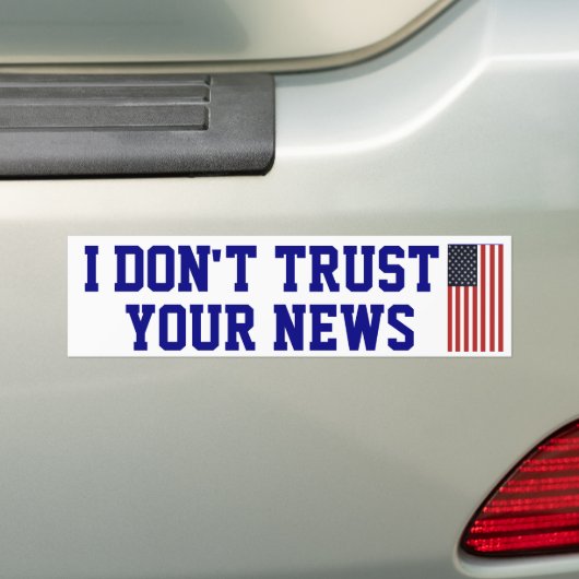 Ik vertrouw je Bumpersticker niet (Op auto)